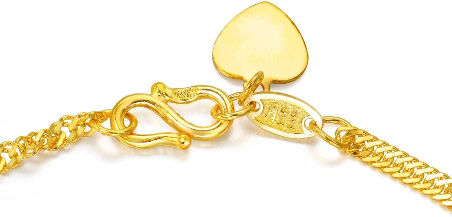 CHOW SANG SANG 999.9 24K Gold Machinery Chain Price-by-Weight 3.74g Gold Twisted Chain Bracelet for Women 09240B | 6.6 Inches, (17 CM)