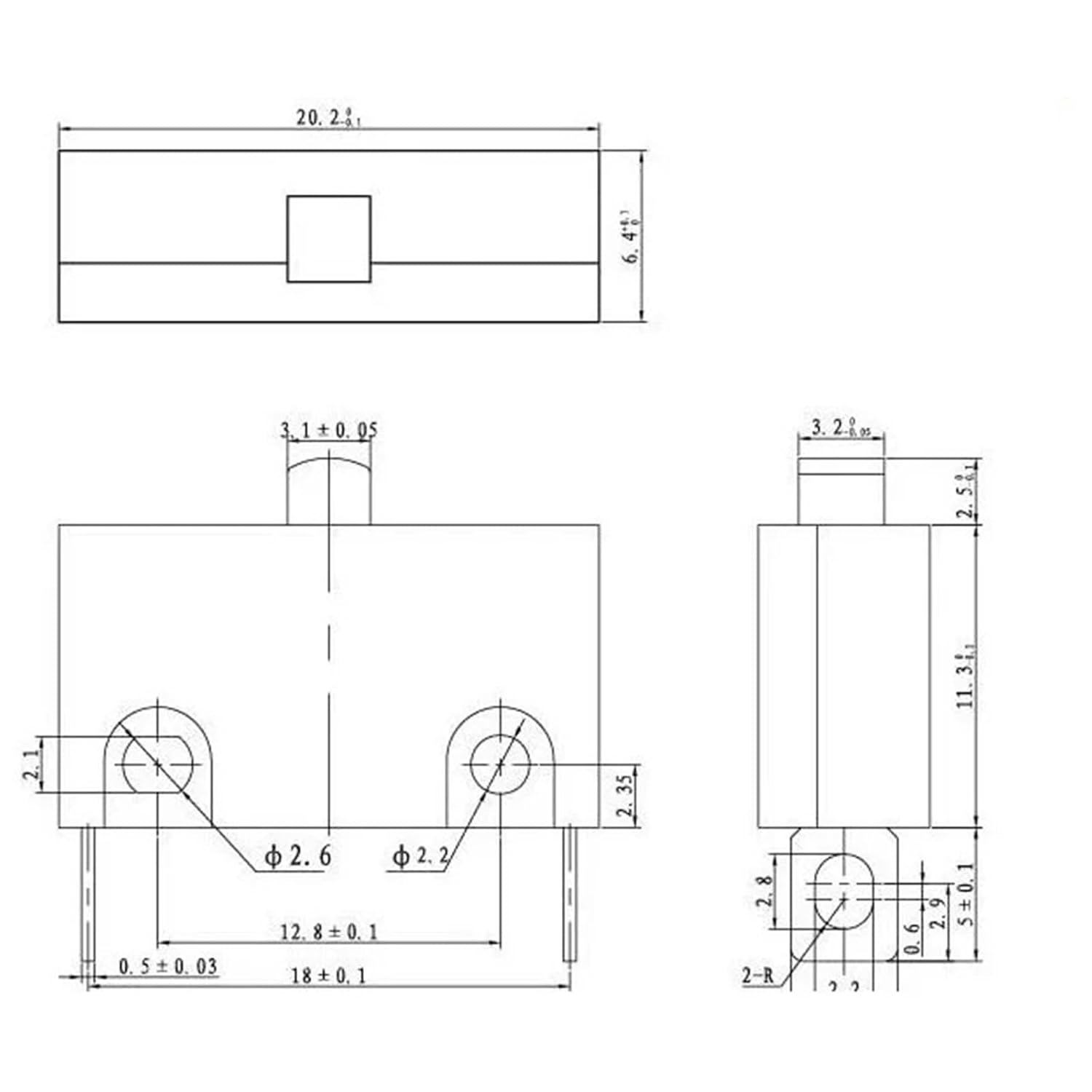 Hair Dryer Switch Juicer Switch Micro Switch XN-7 10A250V 16A125V 2pin Coffee Machine(10pcs)