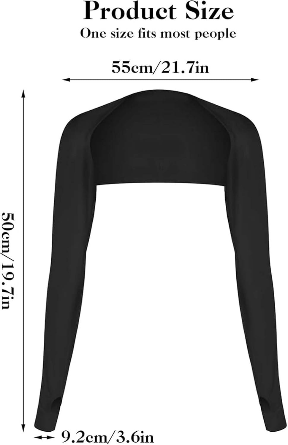 NT-ling 2 Pack Cooling Shawl Arm Sleeves for Women, Sun Sleeves with Finger Hole UV Protection for Golfing, Driving and Outdoor Sports - Stay Stylish and Safe(Black) - Image 7