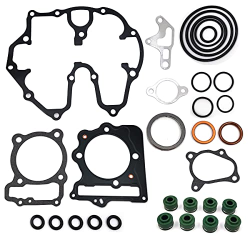 Image of FainWan Complete Top End Head Gasket Kit Compatible with TRX400EX TRX 400EX Sportrax 400 1999-2008 TRX400X TRX 400X 2009-2014 Cylinder Piston Head Engine Repair Non-Asbestors