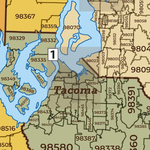 Mapa Del Código Postal De Washington Dc Códigos Postales De