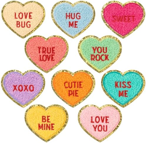 12 PCS Colorful Bow Patches With Gold Edges - Iron On Or Sew On Embroidered Appliques