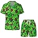 Fashion Womens 2 Piece Summer Button Pajamas for Women Summer Short Sleeve Lounge Sets V Neck Sleepwear Customized Sets (US, Alpha, 3X-Large, Regular, Regular, colorful)