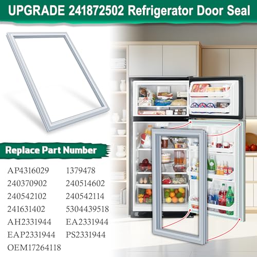 Upgraded 241872502 Refrigerator Door Gasket Replacement Compatible with Frigidaire Electrolux Refrigerators Parts 240370902, 240514602 French Door Seal CFHT1513LZ1 CFHT1513LZ2 Freezer Door Gasket by POOLKEY - Image 2