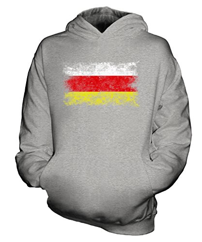 Sweat-shirt à capuche Ossétie du Sud drapeau délavé vêtement unisexe enfant garçon fille