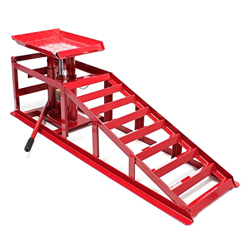 Hydraulische oprijbok met krik autobrug 2000kg hoogte verstelbaar - bandbreedte tot 225mm