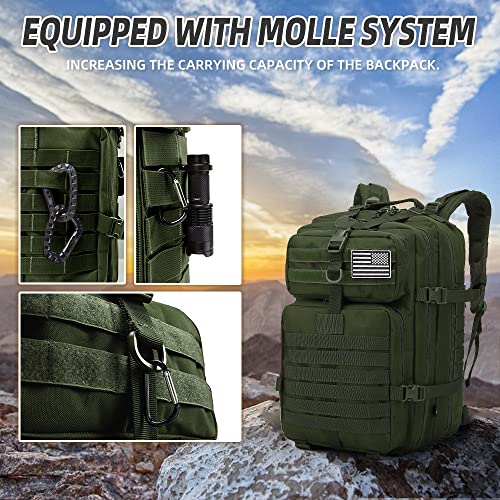 Lovelinks21 Tactical Assault Backpack Waterproof Motorcycle Backpack Bug Out Pack Rucksack For Outdoor Hiking #TOP4