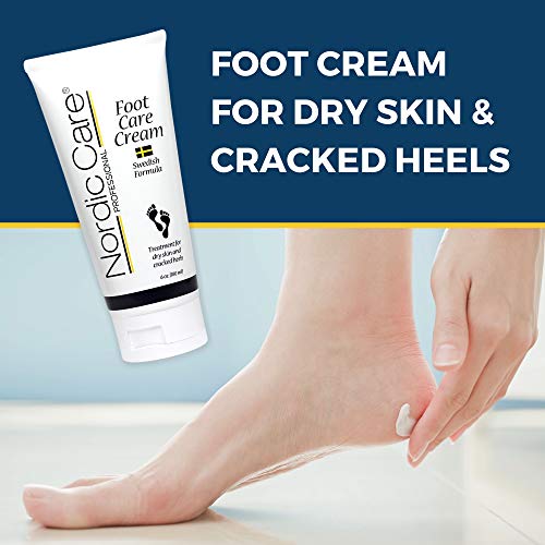 Nordic Care Foot Care Cream, 6 Oz. | Foot Lotion For Cracked & Dry Skin | For Dry Feet, Cracked Heels & Callus Removal | Hypoallergenic & Lanolin-Free | Essential Oils, Eucalyptus, Urea & Glycerin #TOP1