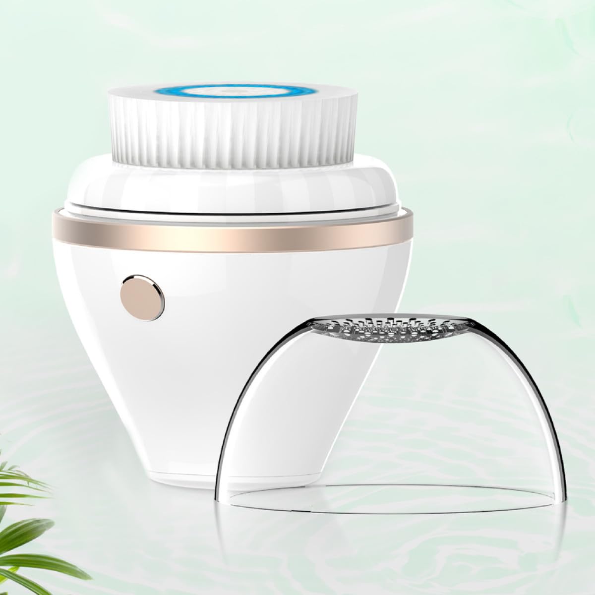 BETOOKY Cepillo Eléctrico de Limpieza Facial Cabezales de Abs y Electrochapado, Puntos Negros y Reduce para Cuidado Profundo del Rostro