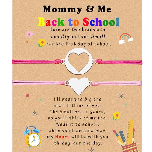 Back to School Bracelet – Mommy & Me Matching Set for First Day of School Gifts by SmileBelle