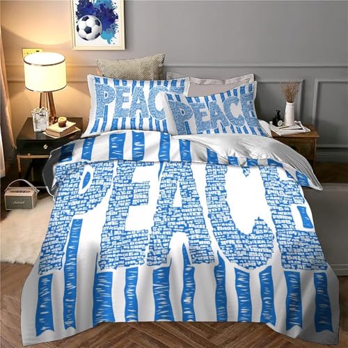 Housse de couette bleu hypoallergénique avec fermeture éclair
