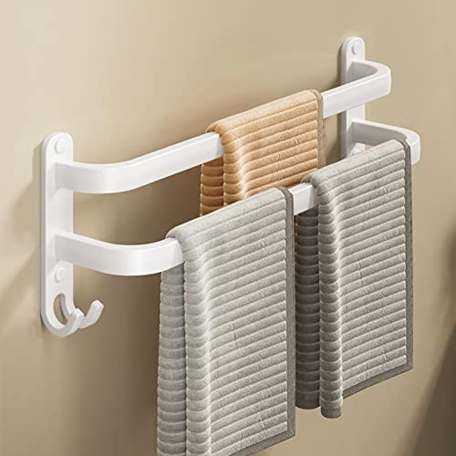 Solution peu encombrante en aluminium : porte-serviettes à triple barre adhésive