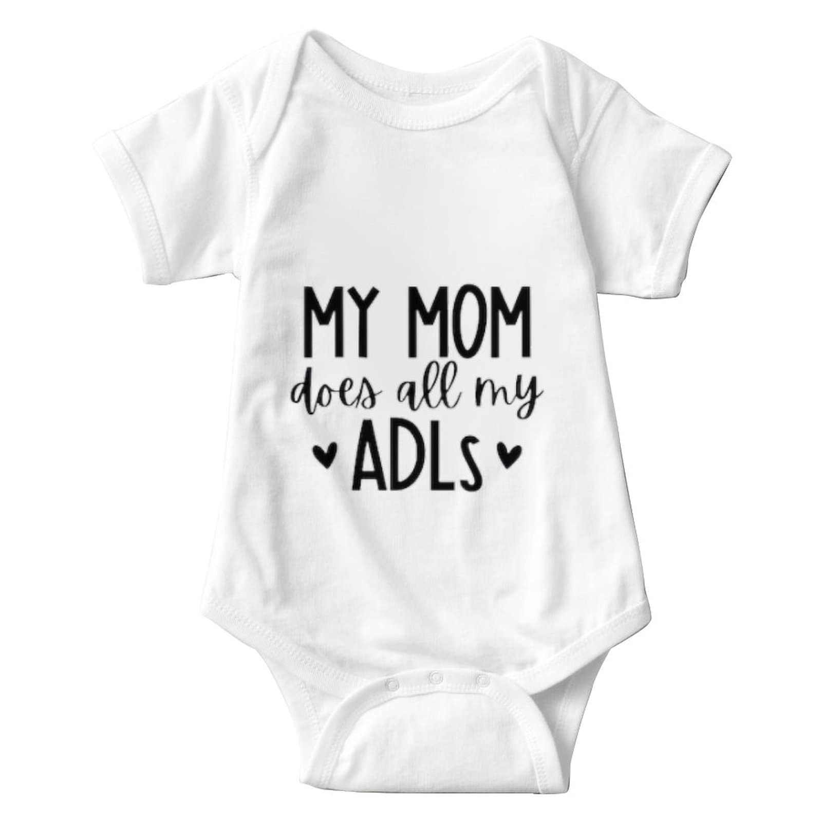 My Mom Does All My Adls Baby Girls Boys Newborn Newborn Short Sleeve Jumpsuit Onesie 3 Months