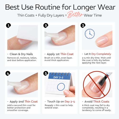 AzureBeauty 18ml Nail Strengthener and Growth, Milky White Nail Polish - image 7