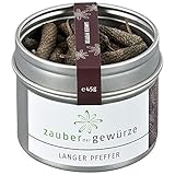 RARITÄT AUS INDIEN: Seltener Langkornpfeffer, auch Bengalischer Pfeffer, Pippali oder Stangenpfeffer genannt. Ideales Wild-Gewürz, perfekt zu Gans oder Ente. Mit blumig-zitronigem Aroma.