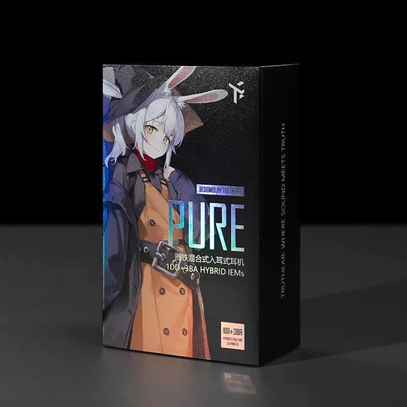 Pure 1DD+3BA Hybird Wired in-Ear Earphones 3.5mm Plug 0.78mm 2pin Headphones