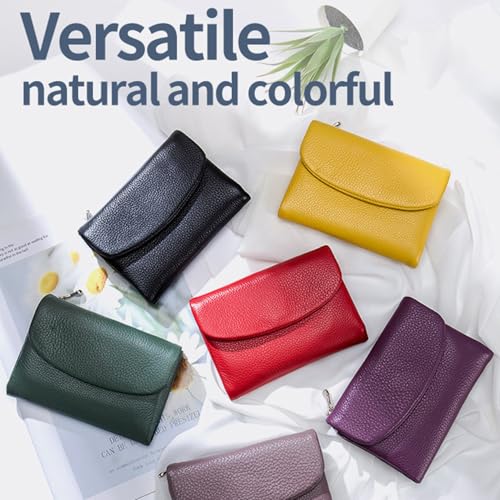 Joyfullygo Wallet, Relevantk Wallet, Unisex Pebble Leather Small Wallets For Women, With Credit Card Holder, Coin Holder & Cash Slots (#T)2
