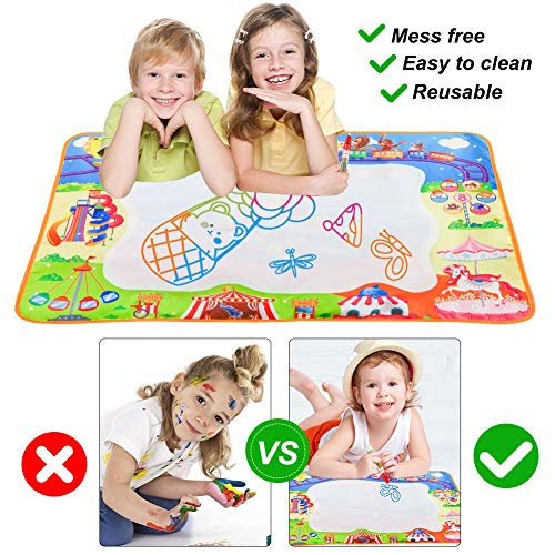 3 otters Water Doodle Mat, Kids Water Doodle Drawing Pad Mat Aqua Magic Doodle Mat for Toddlers, Girls Boys, Painting, Drawing and Art Supplies - Thumbnail 4