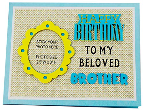 Scrapcard Happy Birthday Card for Brother, Sweet Bro, Personalized Birthday Greeting Card, Size (9x7x0.5 INCH)