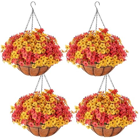 Lyrow 4 Set Hanging Flower Baskets Cover