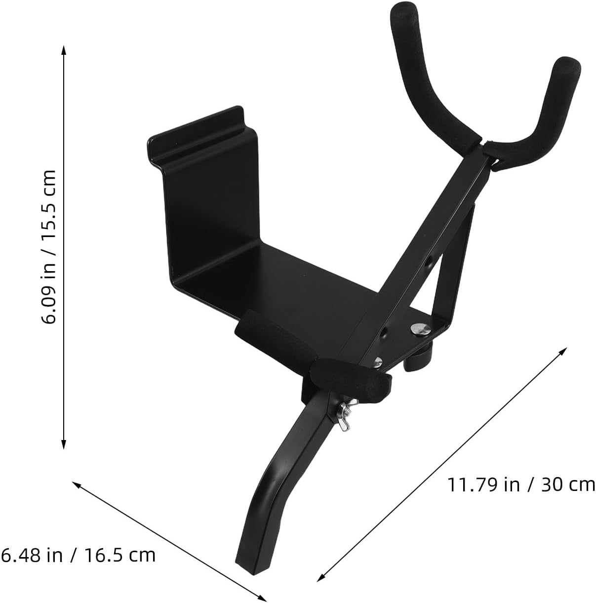 Wall-Mounted Saxophone Rack: Decorative Iron Wall Stand for Tenor and Alto Saxophones - Musical Instrument Holder for Display Storage