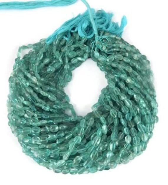 Perles apatite naturelle ovale pour réparer et personnaliser vos bijoux fins
