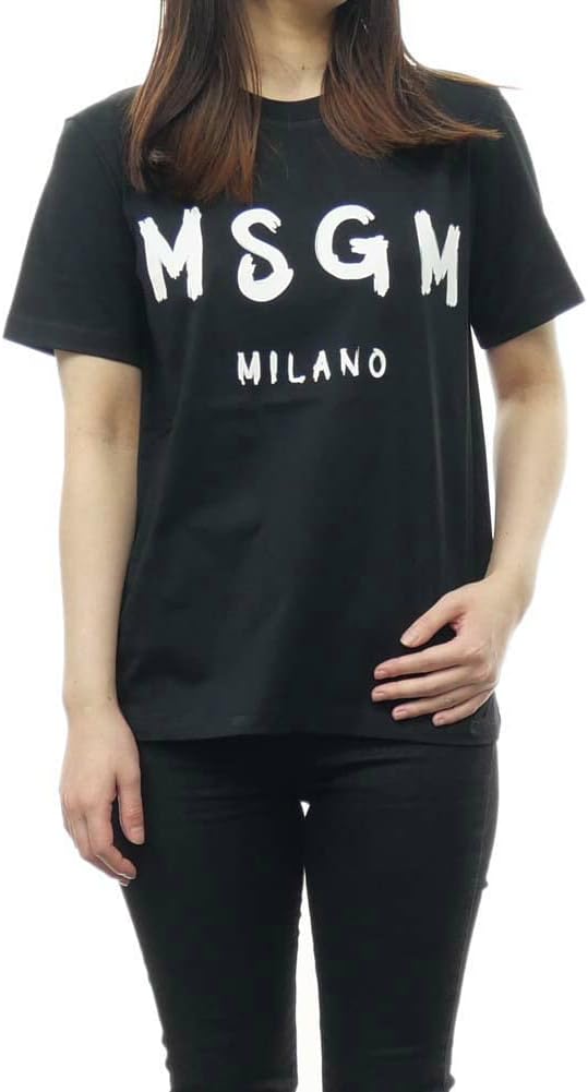 [エムエスジーエム] レディース クルーネック Tシャツ 2000MDM510 200002 ブラック S [並行輸入品]