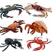 TOYANDONA 6 Piezas Simulación de Animales Marinos Modelo de Animales Marinos Juguetes para Niños Juguetes Educativos Modelo Estático Sólido para Aprender