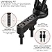 Rokform - Motorcycle Cell Phone Perch Mount, Fits Most Harley's, Metrics, and Indian Cruisers, Secures Phone Via Quad Tab Twist Lock Mount and Built-In Magnet Mount (Black)