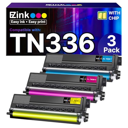 E-Z Ink Compatible Toner Cartridge Replacement for Brother TN336 TN-336 TN331 TN336C Compatible with MFC-L8850CDW HL-L8350CDW MFC-L8600CDW HL-4150CDN MFC-9970CDW (1 Cyan, 1 Magenta, 1 Yellow)