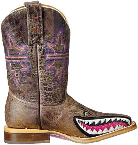 Tin Haul Shoes Girls' I Don't BITE Western Boot, Pink, 3 Medium US Little Kid | Image 5