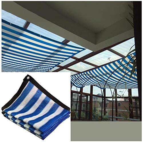 Voile d'ombrage indéformable 3x4 bleu contre le soleil de terrasse