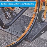 cartrend Bordsteinrampen 2er-Set, tragbar, Rollstuhlrampe für Auto, Motorrad, Rollstuhl, Rollator, schwarz