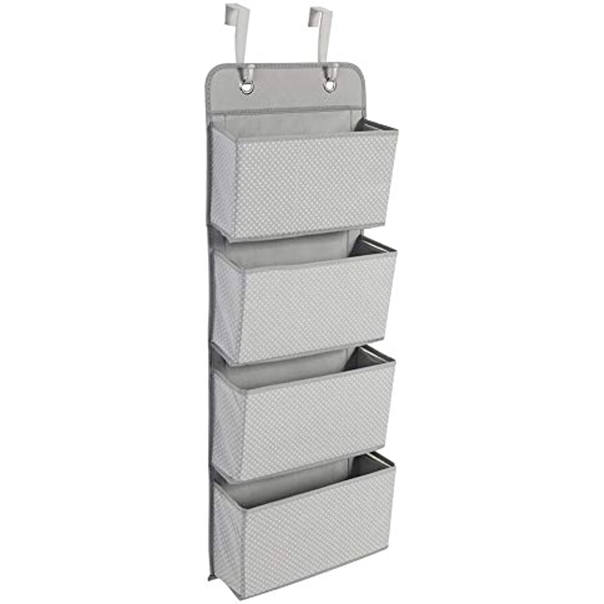 BOLYUM Over Door Storage Organizer, 4 Pockets Door Hanging Storage, Wall Hanging Storage Organiser, Closet Organizer for Toys, Magazine, Purses, Keys, Sunglasses, Hat