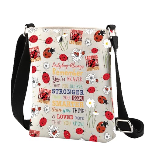 CMNIM Ladybug Crossbody Bag - Good Luck Ladybug Gifts for Insect Lovers - Entomologist Gifts - Cute Small Crossbody Purse
