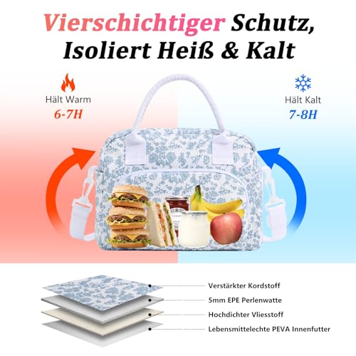 AOTM Kühltasche Klein Frauen Männer, 12L Lunchtasche mit Gurt für Arbeit – Ansicht 3