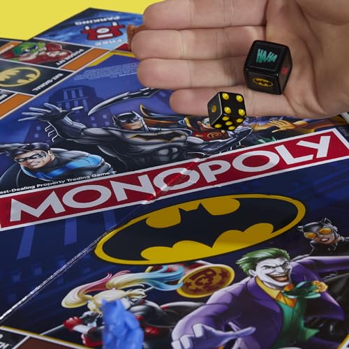 Monopoly Batman Edition Board Game | Monopoly Game for Batman Fans | Ages 8 and Up | 2 to 4 Players | Family Games | Strategy Games for Kids and Adults (Amazon Exclusive) by Hasbro Gaming - Used condition - Image 4