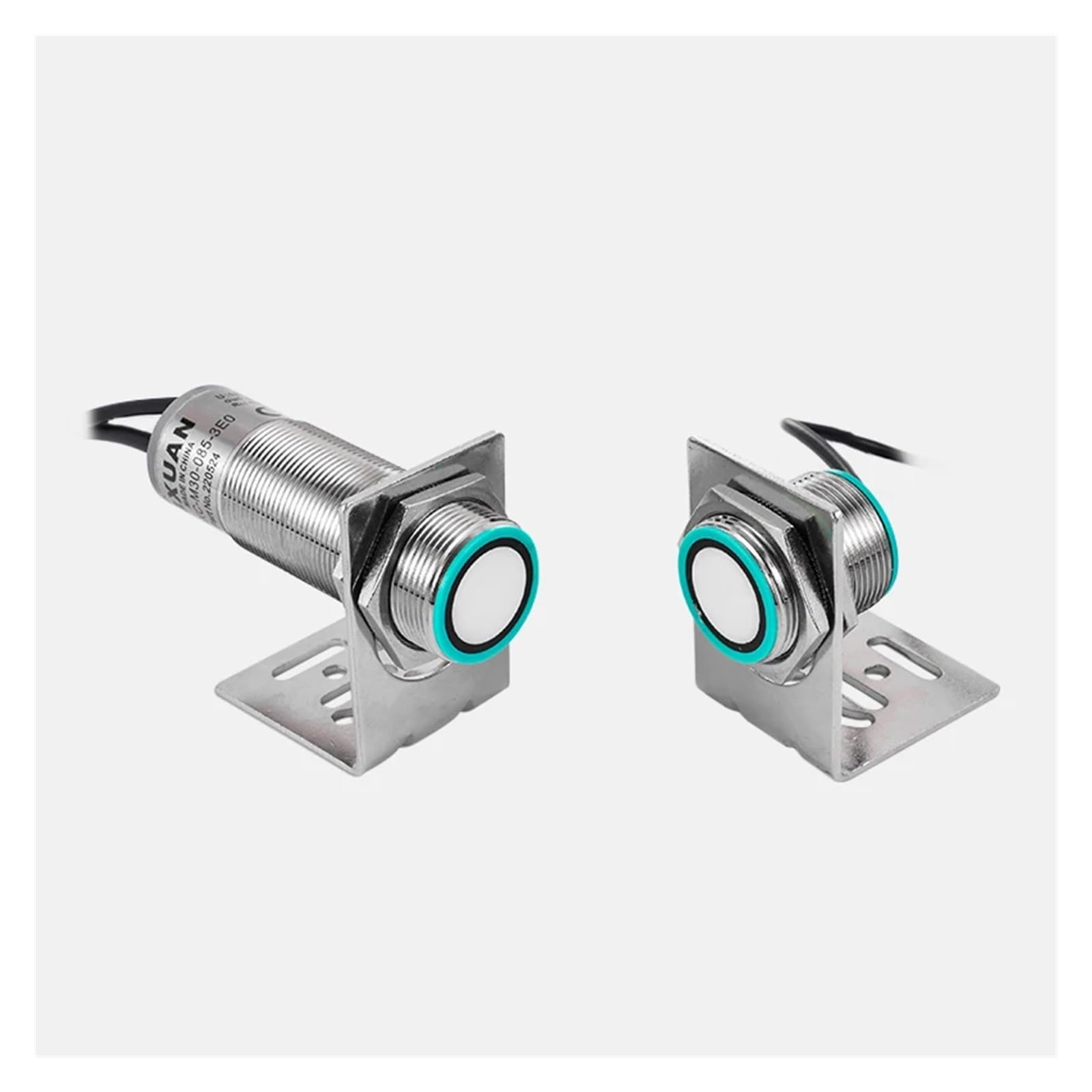 1 unidad de sensor ultrasónico M30 de detección de una y dos capas con interruptor de desplazamiento, salida NPN/PNP de 80 mm.(NPN NC)