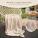 LAYNENBURG Premium Musselin Tagesdecke 180x220 cm - 100% Baumwolle - extraweiche Baumwolldecke als Kuscheldecke, Bett-Überwurf, Sofa-Überwurf, Couch-Überwurf - warme Sofa-Decke (Beige)