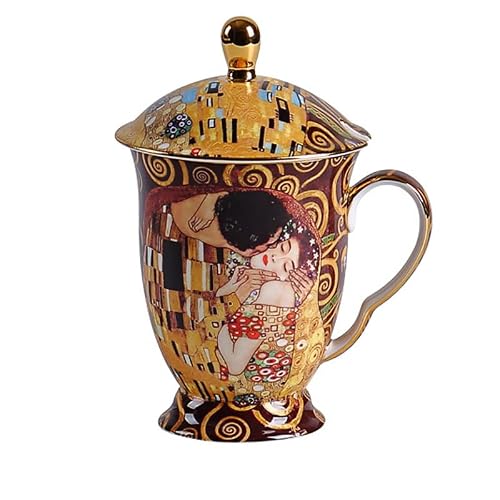 グスタフ・クリムト 『接吻 』モチーフ陶器 花瓶 花瓶 アート グスタフ