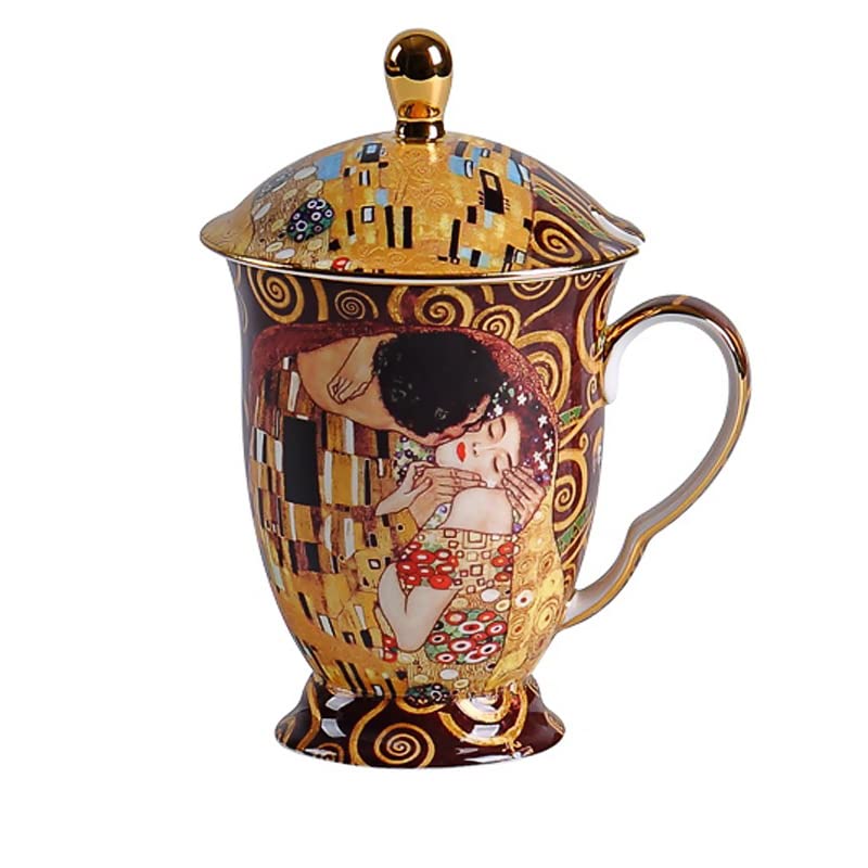 Amazon | クリムト「接吻」 コップ ティーカップ コーヒーカップ 36