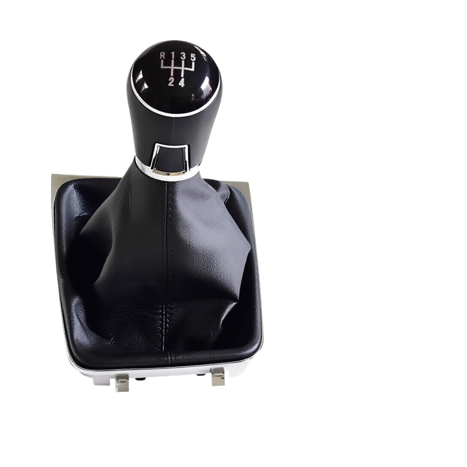 Qmtvfsrh 5 Speed Car Gear Shift Knob 5/6 Speed Gear Shift Knob With Gaiter Boot 12Mm For Golf Mk7 Gti Gtd 2013-2018 Lhd Manual Shifter Leather(5 Speed)
