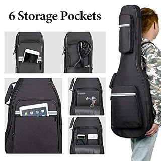 CAHAYA Housse pour Guitare électrique, Gig Bag rembourré de qualité supérieure avec Bandes réfléchissantes Sac à Dos… - Les Beatles, Paul McCartney, John Lennon, RIngo Starr, George Harrison CAHAYA Housse pour Guitare électrique, Gig Bag rembourré de qualité supérieure avec Bandes réfléchissantes Sac à Dos… – Image 6