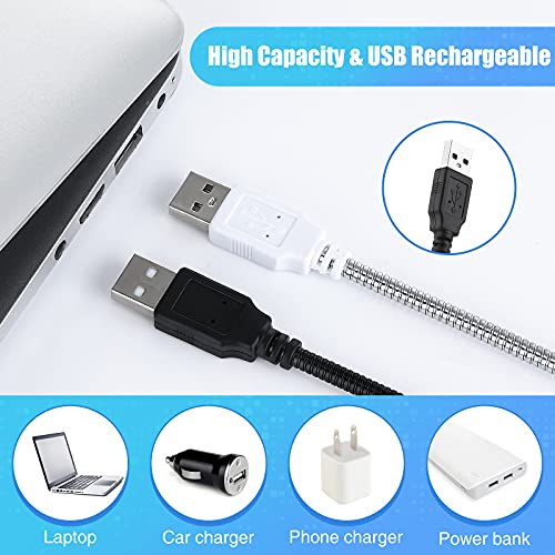 Mudder 2 Pieces Usb Led Light Usb Light For Laptop Keyboard Light Gooseneck Light Computer Light Flexible Stick Dimmable Led Lamp Touch Switch For Reading Book (Black, Blue) #TOP2