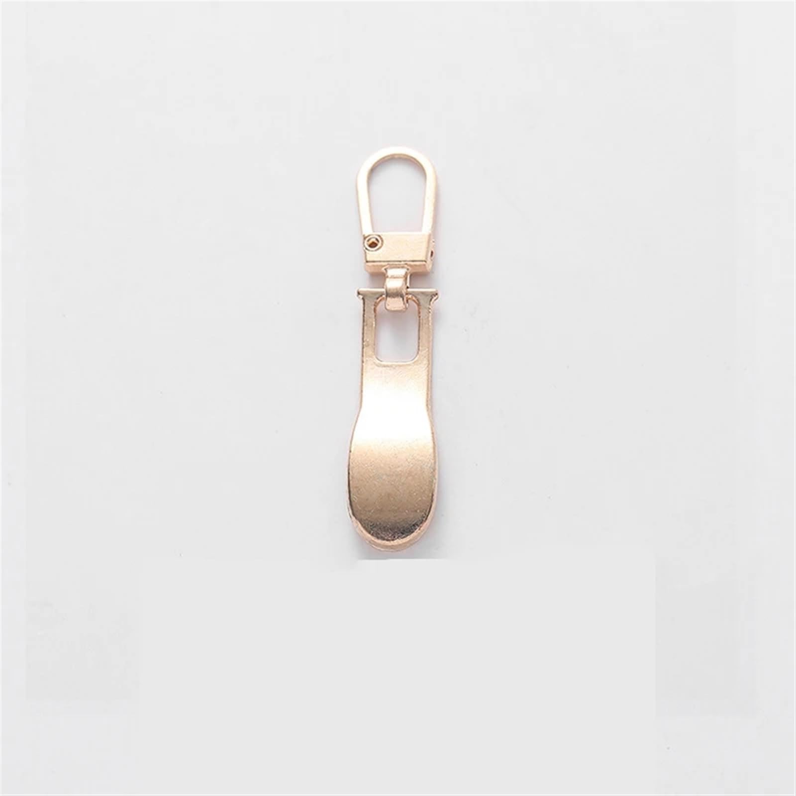 Recambios para tiradores de cremallera, Paquete de repuesto cabezal cremallera desmontable metal 5 formas múltiples multicolores(5pcs-wave Golden)