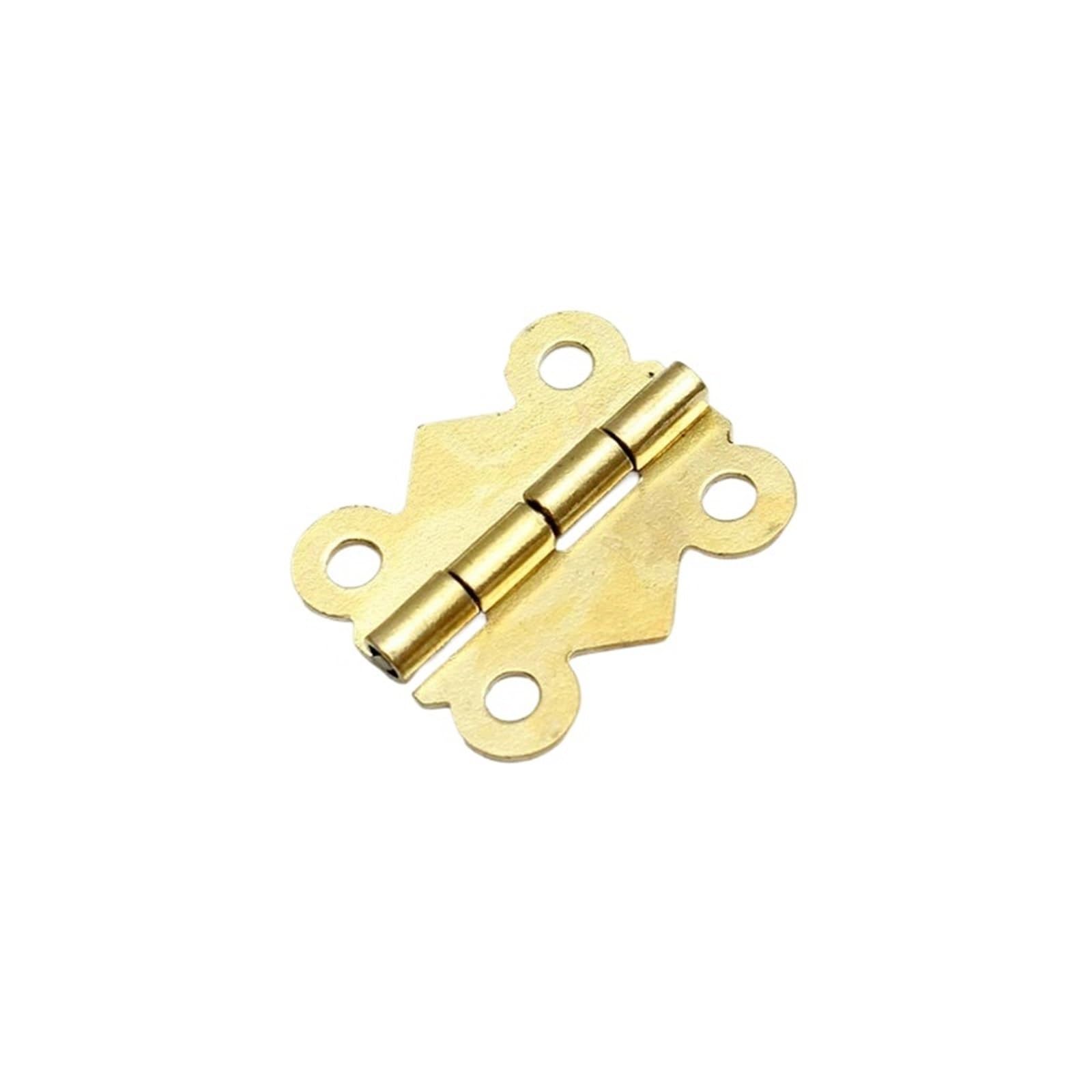 10pcs Door Hinges Cabinet Drawer Hinge(Gold-29x25mm-10pcs)