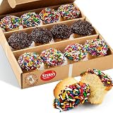 Mini Cupcakes [12 Count] Topped with Rainbow Sprinkles | Birthday Food Gifts for Your Mom, Dad, Grandkid...