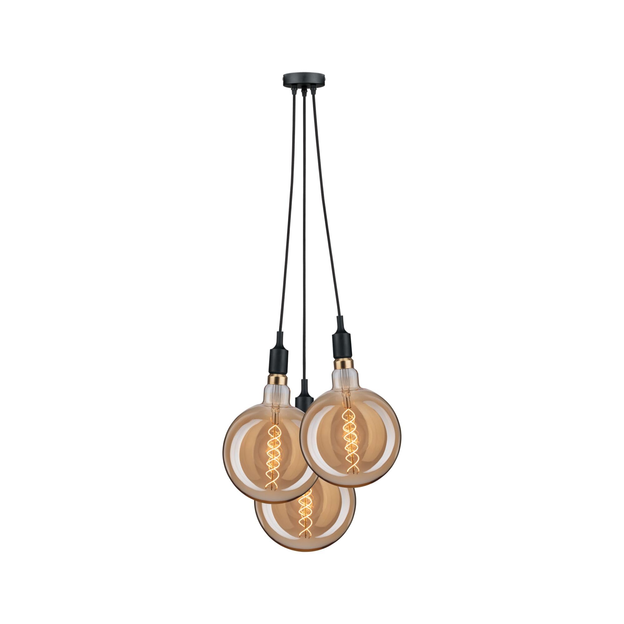 Paulmann 28868 Lámpara LED 1879 BigGlobe filamento blanco cálido 400lm 7W regulable Oro vintage 1800 K fuente de luz E27