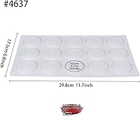 Vista 2 de Molde redondo de silicona Tourbillon para hornear círculo, diámetro de disco de 15 cavidades, 2 pulgadas