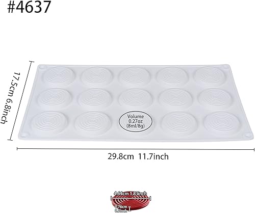 Miniatura 7 de Círculo molde de silicona redondo Tourbillon molde de silicona diámetro 8 pulgadas